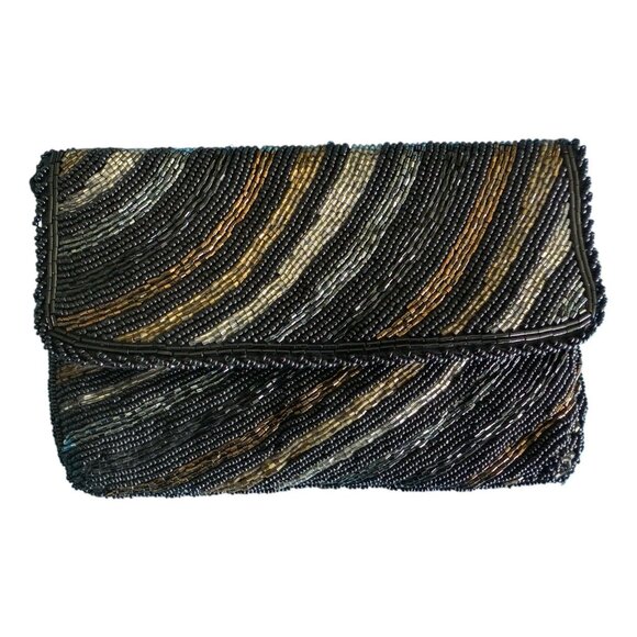 Beaded Evening Formal Prom Wedding Party Cruise Clutch Handbag Purse - Picture 1 of 9
